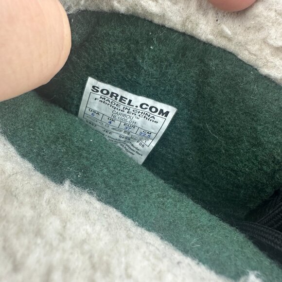 Sorel Caribou Women’s Black Nubuck Waterproof Boots Winter Snow Size 6 - Picture 6 of 9